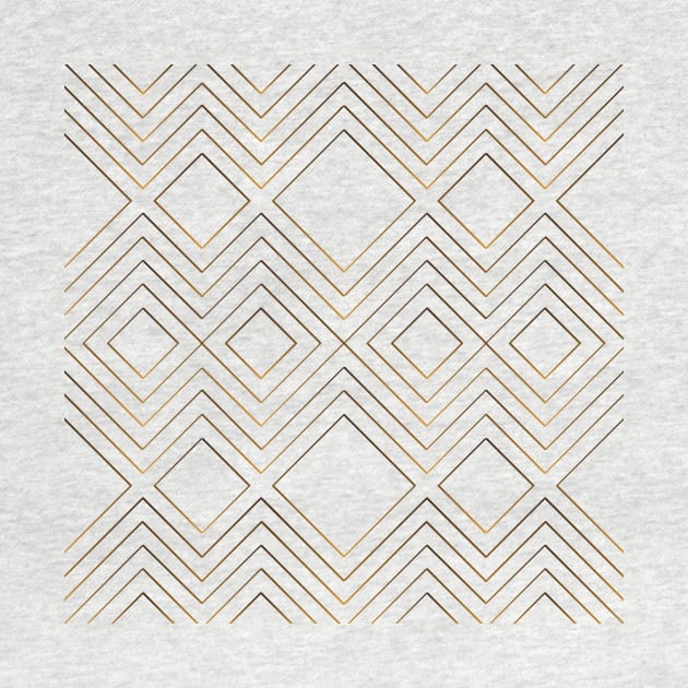 Modern golden Gatsby pattern white by soycarola